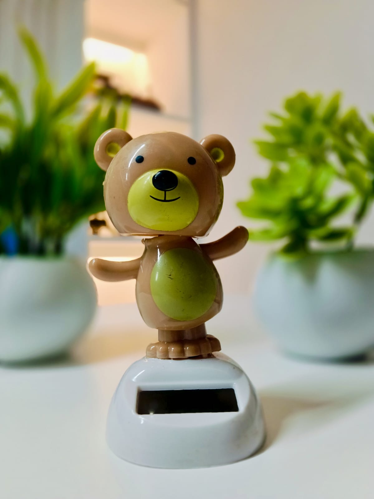 Solar Powered Brown Dancing Bear